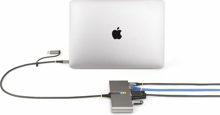 Image du produit StarTech com 5G2A1SGBB-USB-C-HUB, Avec fil, USB 3.2 Gen 1 (3.1 Gen 1) Type-C, 100 W, 10,100,1000,200 (USB-C)