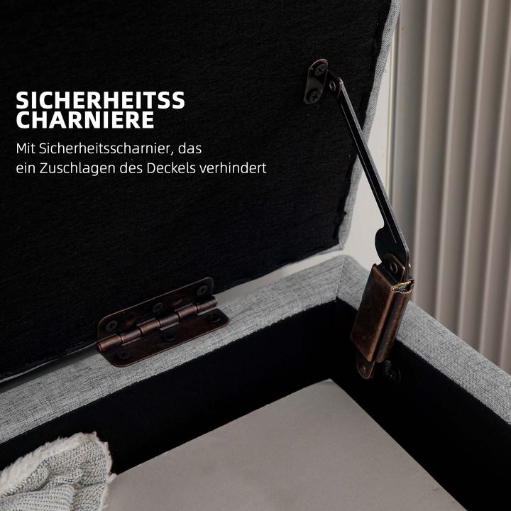 Actual product image Homcom Sitzbank Polyester, Kautschukholz Grau (39 cm)