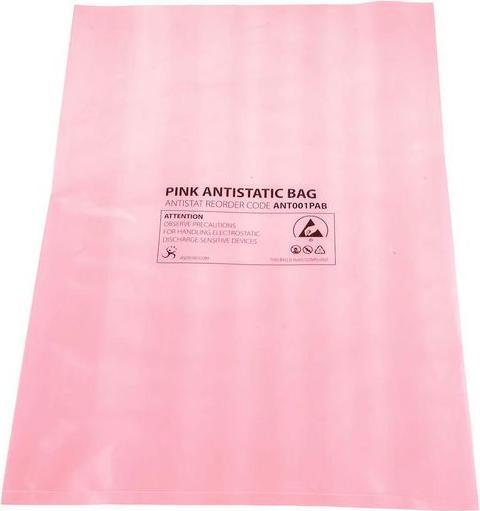 Actual product image RS PRO Antistatic pink bag,254x356mm (100 pcs.)