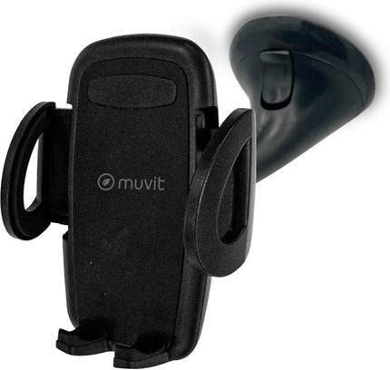 Produktbild Muvit Support Voiture 2en1 Grille / Pare-Brise / Tableau De Bord En Plastique Recycle Pour Mobiles 92mm Ma