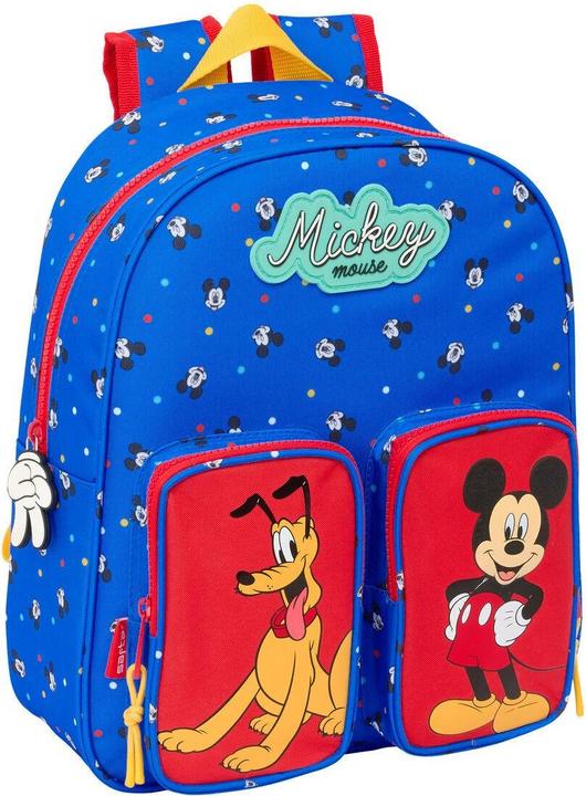 Actual product image Mickey Mouse Club House Mickey Mouse Clubhouse Schulrucksack Good Day Blau 28 X 34 X 10 Cm