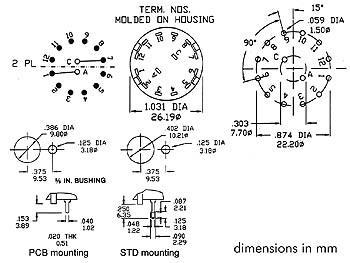 Image du produit Velleman Rotary Switch 2P 6 positions Pcb Mounting