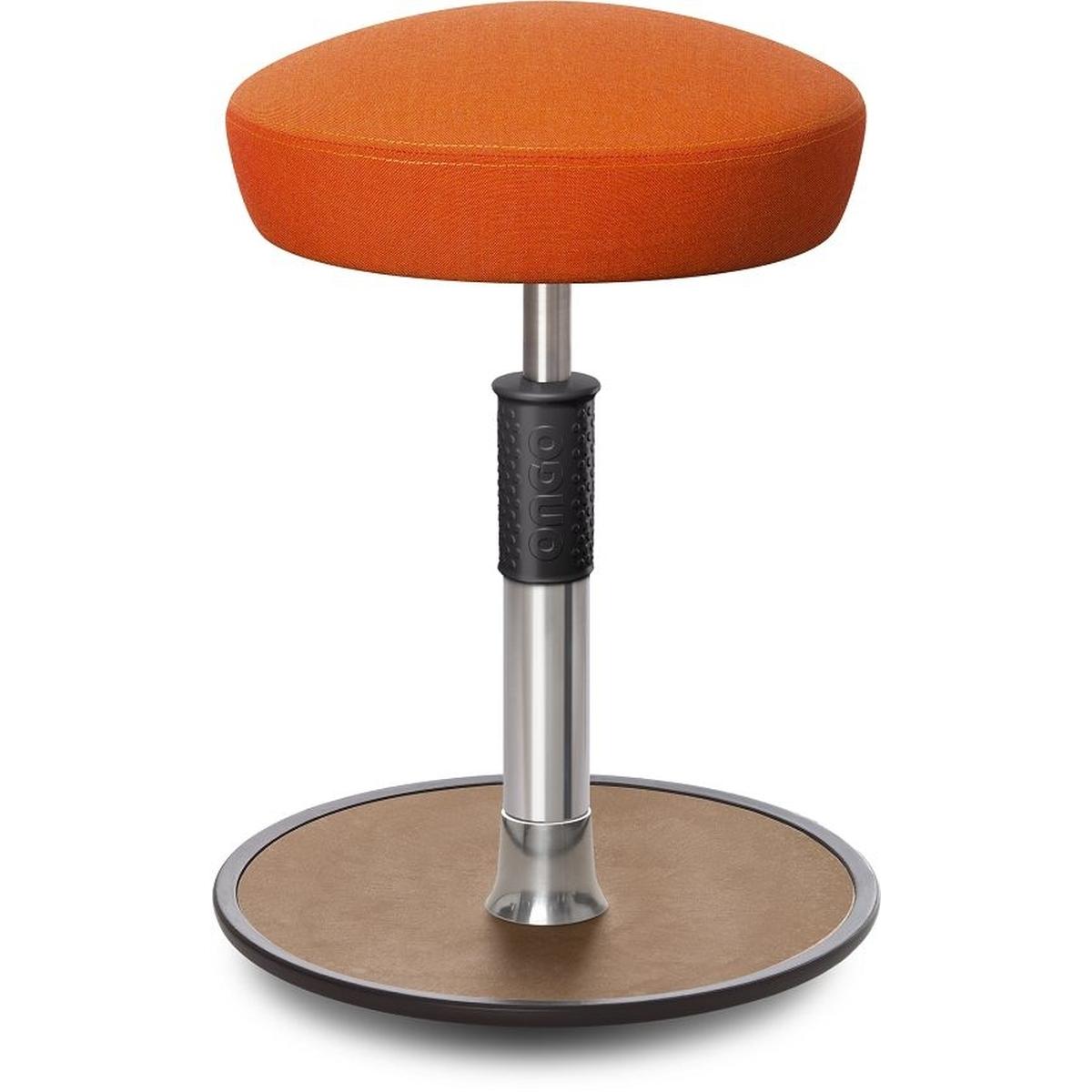 Ongo, Bürostuhl, Sitz- Stehhocker Free Regular Hutsitz kvadrat Remix Orange chrom /Natur