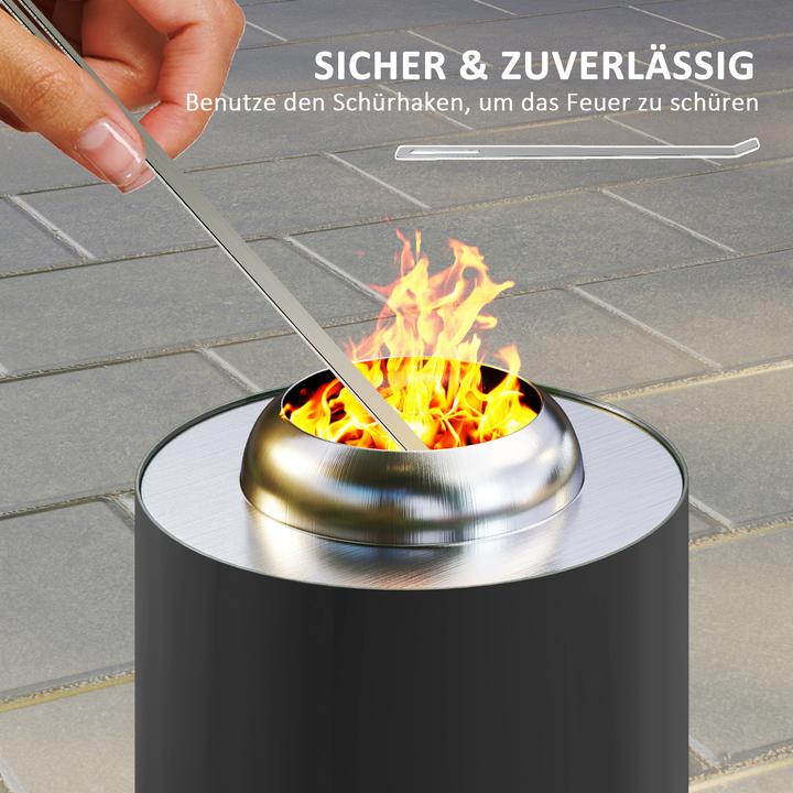 Produktbild Outsunny Feuerschale Edelstahl Grau (16 cm)