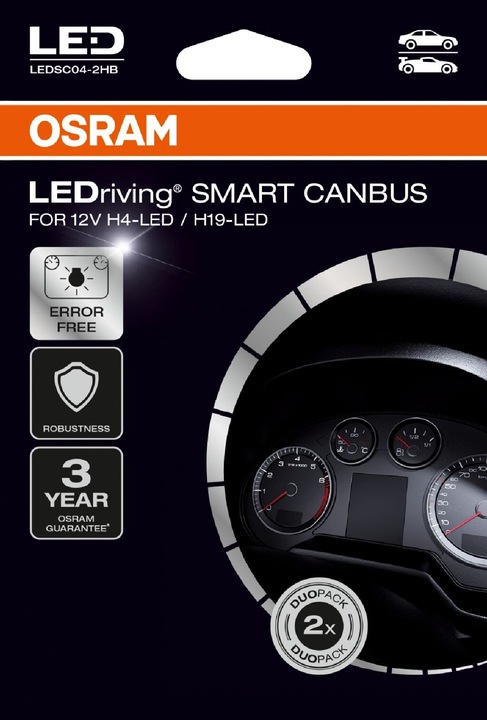 Image du produit Osram Résistance de charge CanBus LEDSC04-2HB Type (éclairage automobile) Résistance de charge Canbus (H4)