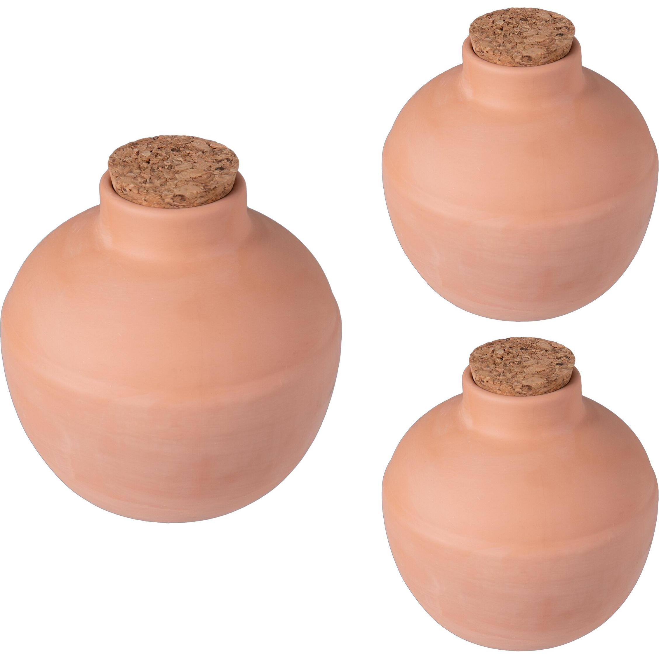 Relaxdays, Palloni da irrigazione + cono di argilla, 3x Olla (Palline per l'irrigazione)