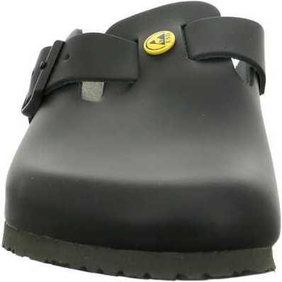 Thumbnail - Birkenstock, Unisex, Hausschuhe, Boston ESD Naturleder Normal, Schwarz, (43)