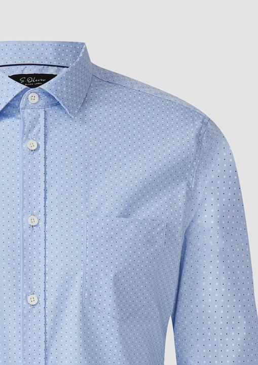 Immagine prodotto s.Oliver Hemd Tailored Fit: Langarmhemd mit All-over-Print (40)