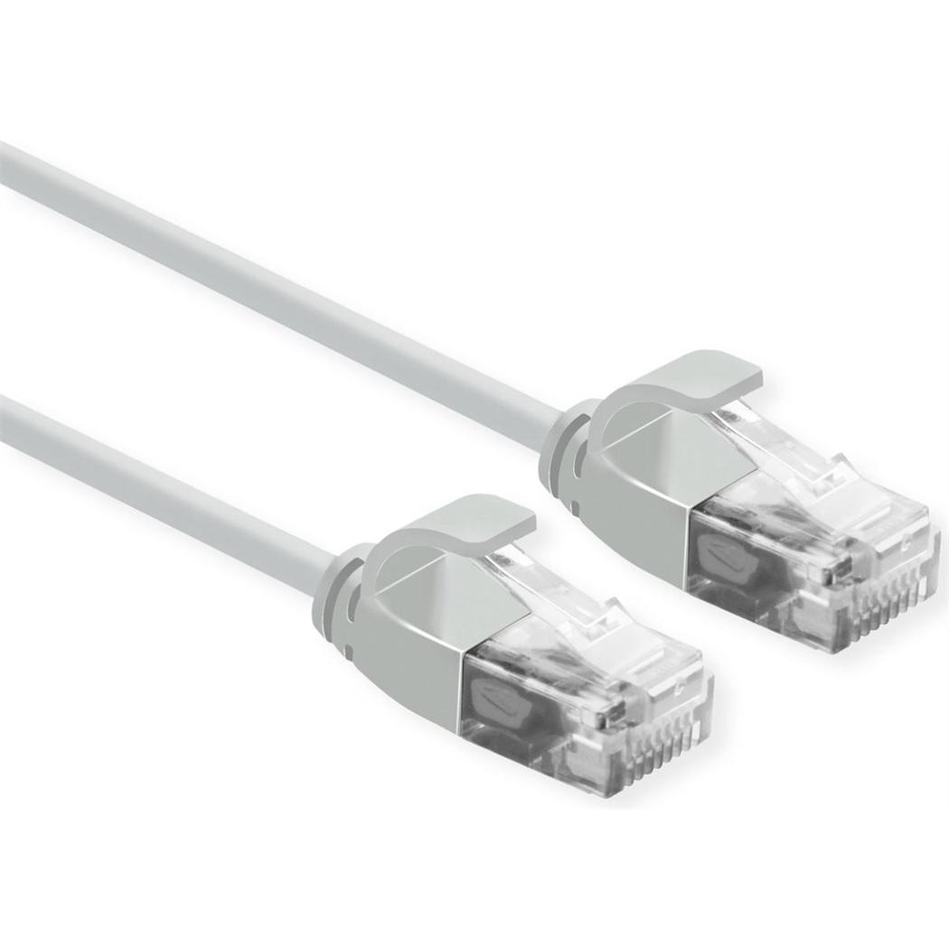 Thumbnail - Roline UTP DataCenter Patchkabel Kat.6A, LSOH, slim, grau, 3 m (U/UTP, CAT6a, 3 m), Netzwerkkabel