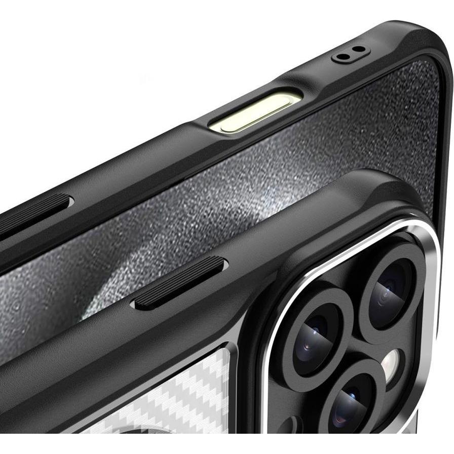 Thumbnail - Hurtel Leading Series MagSafe Silicone Case for iPhone 16 Pro Max - Black (Apple iPhone 16 Pro Max), Smartphone Hülle, S...
