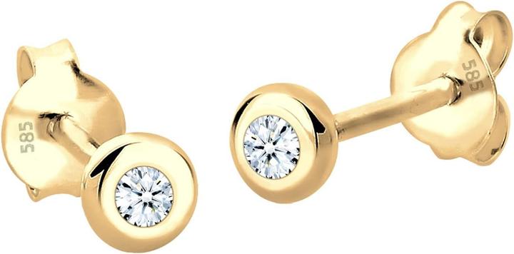 Actual product image Diamore Sparkling Diamond Earrings with Certificate and Case (925 Sterling Silver Zilver brilliant cut diamond)