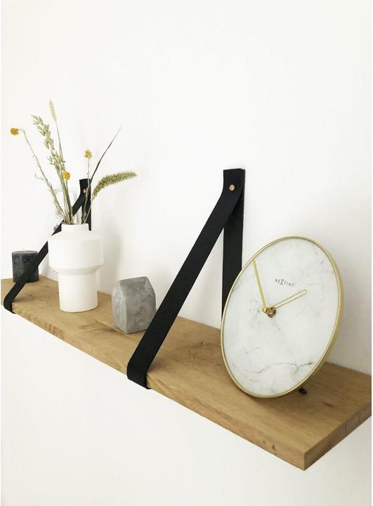Actual product image Nextime Table Clock Marble Ø 20 cm White (20 cm)
