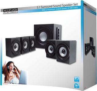 Actual product image König 5.1 speaker set