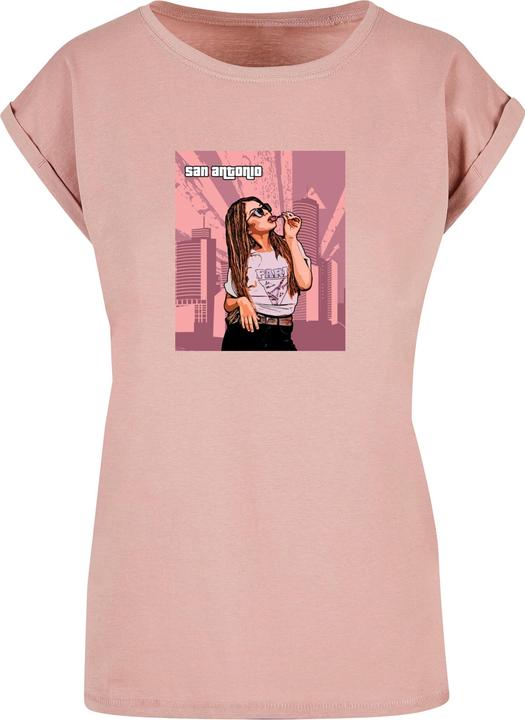 Produktbild Merchcode Ladies Grand - San Antonio Extended Shoulder Tee - 113419 (XL)