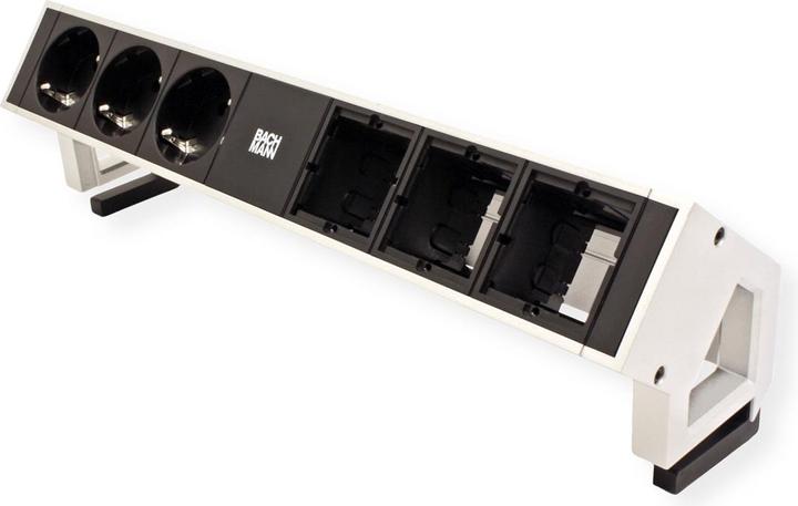 Actual product image Bachmann DESK2 - 3xSchuko & 3xEmpty (3x, CEE 7/3)