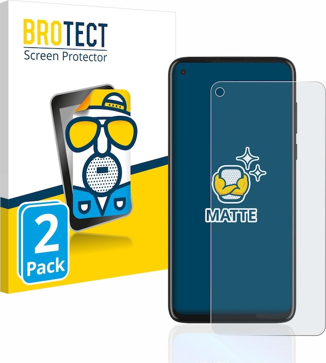Actual product image BROTECT Anti-glare screen protector matt (2 Piece, Motorola Moto G8 Power)