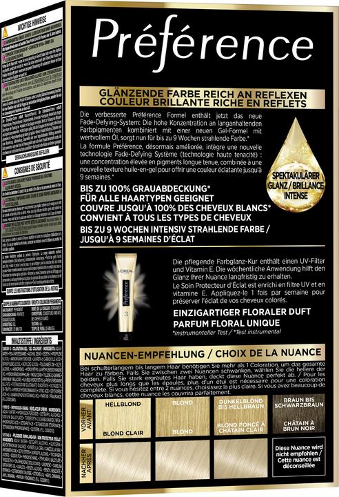 Actual product image L'Oréal Paris Preference Core (9.1 Very Bright Ash Blonde)