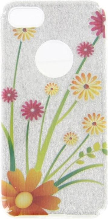 Produktbild OEM Silikonhülle iPhone 7 mit Glitzer-Blumenmuster (Apple iPhone 7)