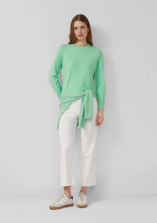 Produktbild s.Oliver Strickpullover Feinstrickpullover aus Viskosemix mit Zierknöpfen (46)