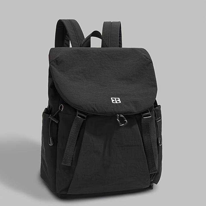 Only-Bags.Store Nylon Freizeitrucksack - Leichte, einfarbige Reise-, Einkaufs- und Schultasche mit verstellbaren
