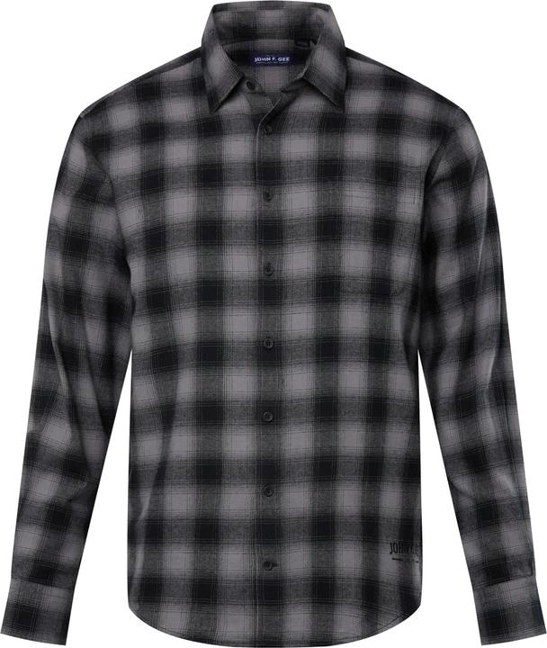 Produktbild John F. Gee Karo-Flanellhemd, Langarm, Kentkragen, Modern Fit (3XL)