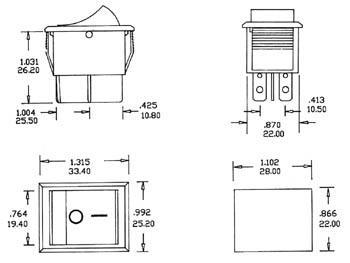 Image du produit Velleman Power Rocker Switch 10A-250V Dpdt On-On Red Cap