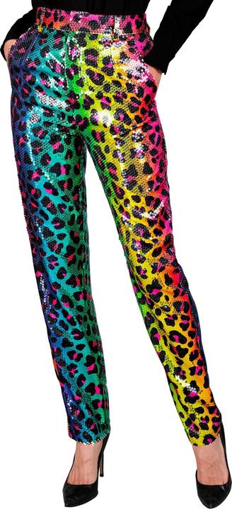 Actual product image Widmann Sequin trousers in leopard look Rainbow (M)
