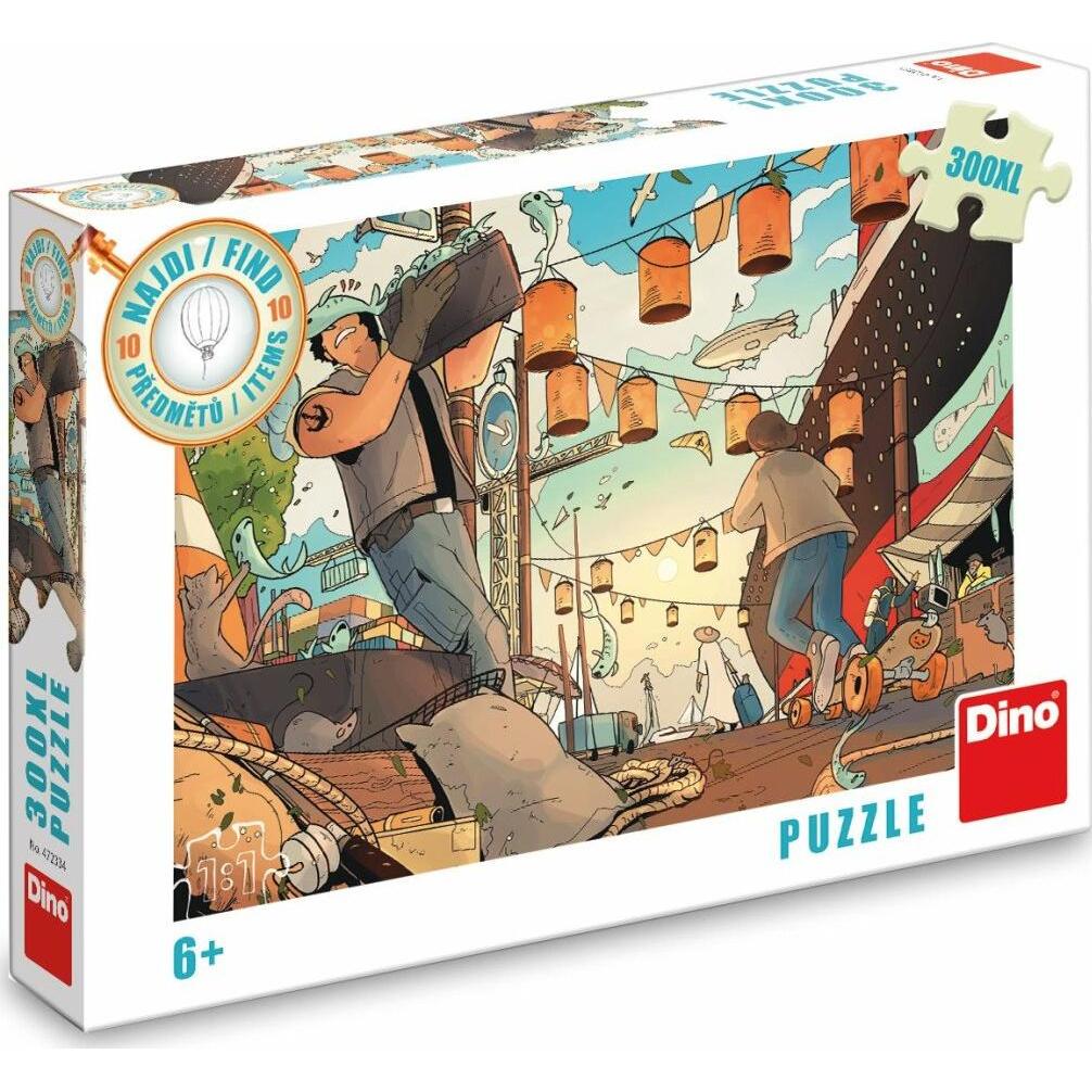 Dino Puzzle Finde 10 Objekte: port XL 300 Teile