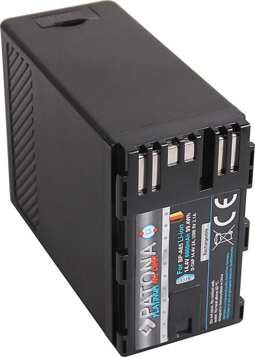 Actual product image Patona Platinum Battery like Canon BP-A65 A60 A30 D-Tap USB-Output #1315 (Camera battery)