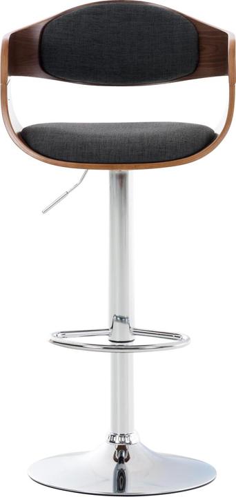 Actual product image CLP Barstool Kingston Fabric, walnut/dark grey