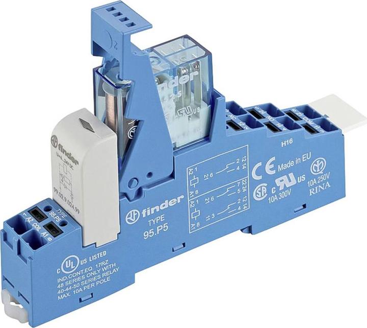 Actual product image Finder 48.P5.7.024.5050 Relay module 1 pc. Rated voltage: 250 V/AC Switching current (max.): 15 A 2