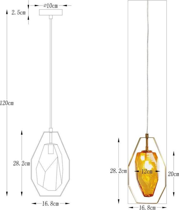 Produktbild Kare Design Hängeleuchte Diamond Fever Dining Brass 17cm (G9)