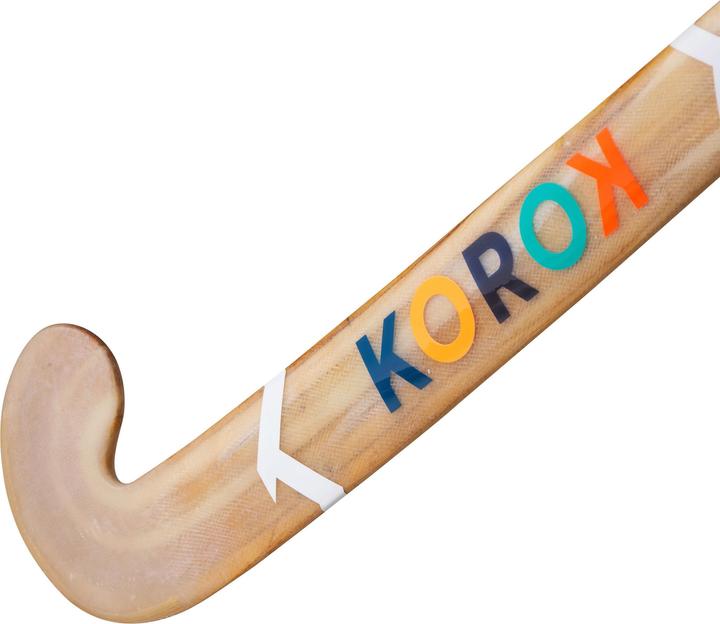 Immagine prodotto Korok Bastone da hockey per bambini in legno per interni - FH100 multicolore (34 cm, A sinistra)