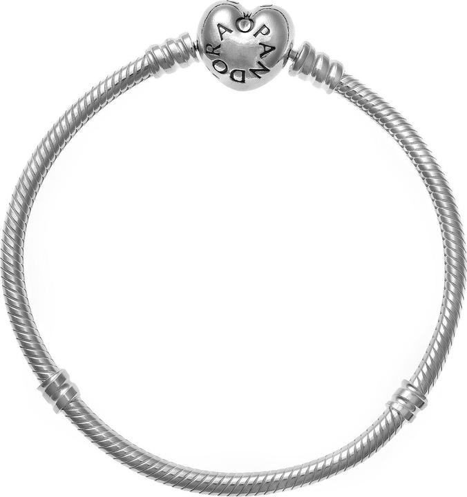 Image du produit Pandora Bracelet avec fermoir coeur (17 cm, Argent)