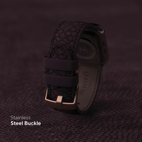 Immagine prodotto Njord Cinturino Per Orologio Eldur (45 mm, 44 mm, Pelle Vegan, Chiusura in acciaio inox, Pelle di salmone)