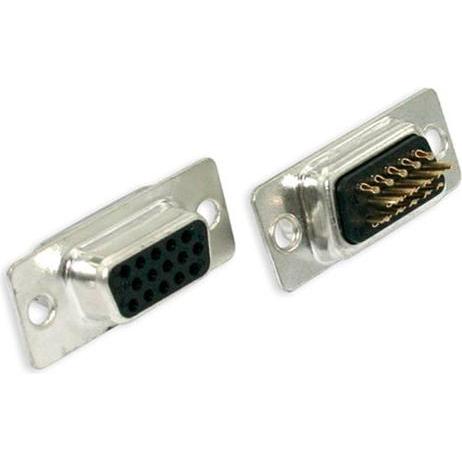 Intronics 15 pole High Density D-sub Connector Female, suitable for VGA, Elektronikkabel + Stecker
