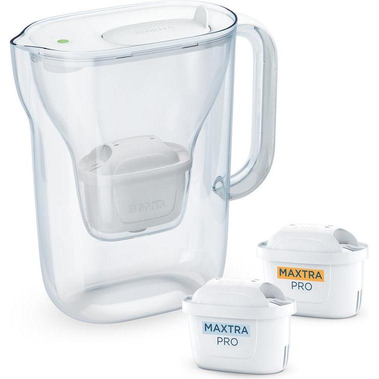 Brita Style Essential incl. 1x Maxtra Pro Extra protezione anticalcare 1x Maxtra Pro Pure Peformance, Caraffa filtrante, Bianco