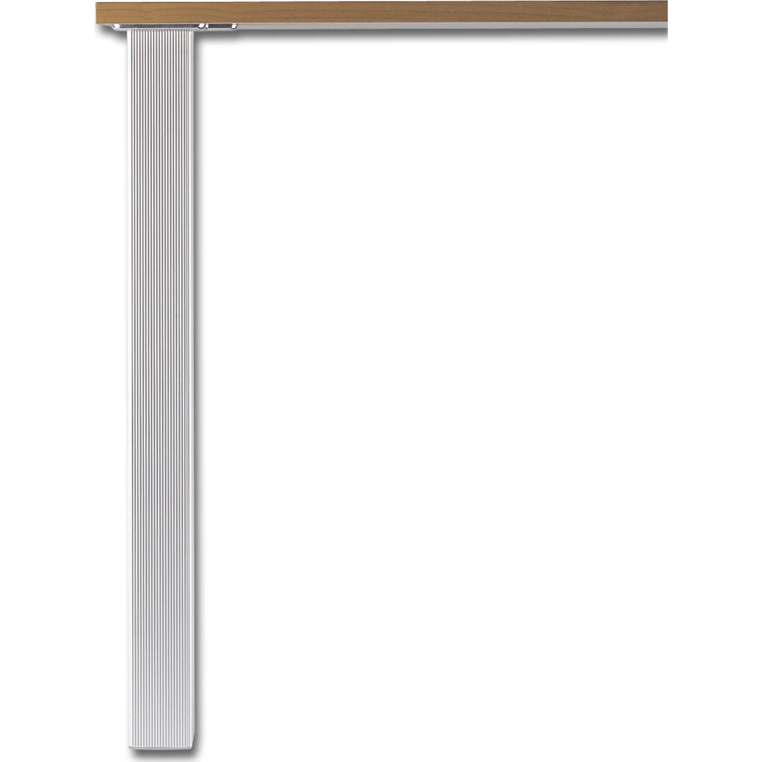 Vasalat, Tischbeine + Tischgestell, CAMAR Tischfuss höhenverstellbar Aluminia 60x60mm, 705-735mm gerillt, Alu