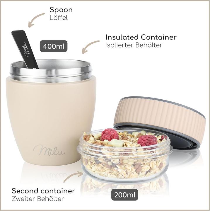 Produktbild Milu Isolierter Müslibecher mit Löffel