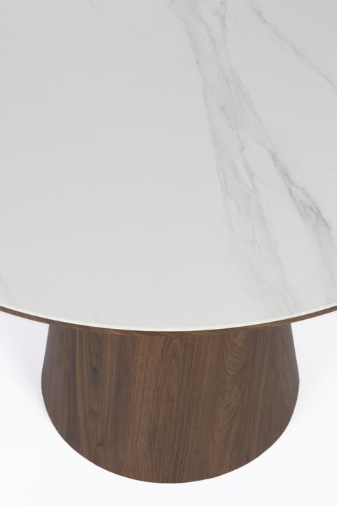 Image du produit White Label Living Dining Table Almira Round Walnut