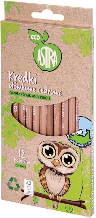 Astra Runde Zedernholzstifte ECO 12 Farben (12x)
