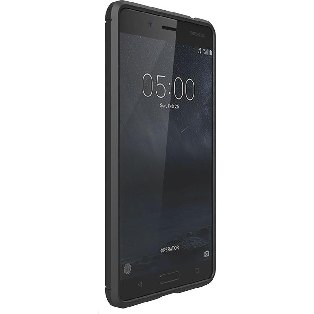 Thumbnail - König Design Nokia 5 TPU Handy Case Carbon Fiber Optik Brushed Schutz Hülle Rahmen Schwarz (Nokia 5), Smartphone Hülle, ...