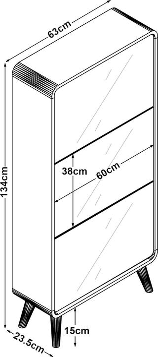 Image du produit En.Casa Stryn (63 x 23.5 x 134 cm)
