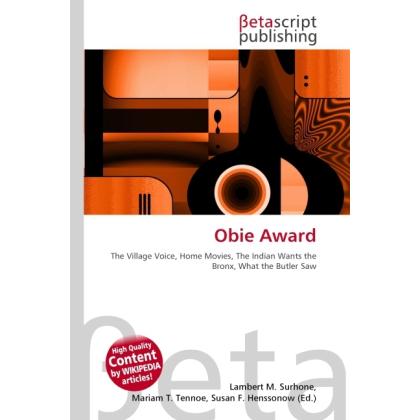 Obie Award, Fachbücher von Lambert M. Surhone, Miriam T. Timpledon, Susan F. Marseken