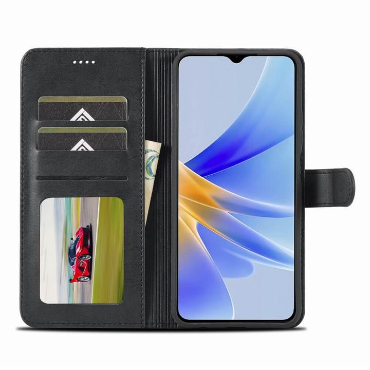Image du produit LC.Imeeke OPPO A58 5G / A78 5G - Etui en cuir noir (Oppo A78 5G)