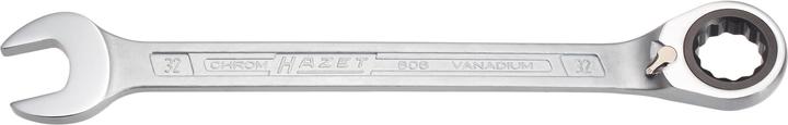 Produktbild HAZET Knarren Ring-Maulschlüssel 606-32 ∙ Aussen Doppel-Sechskant-Tractionsprofil ∙ 32 mm (32 mm)