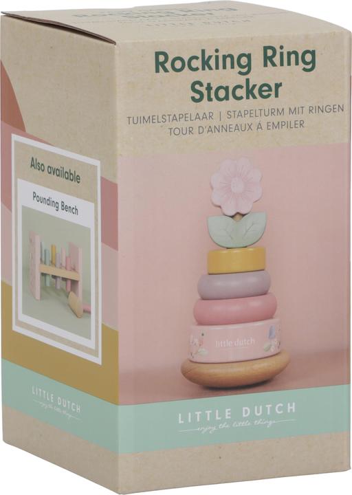 Image du produit Little Dutch Tour d'empilement en bois avec anneaux Fairy Garden