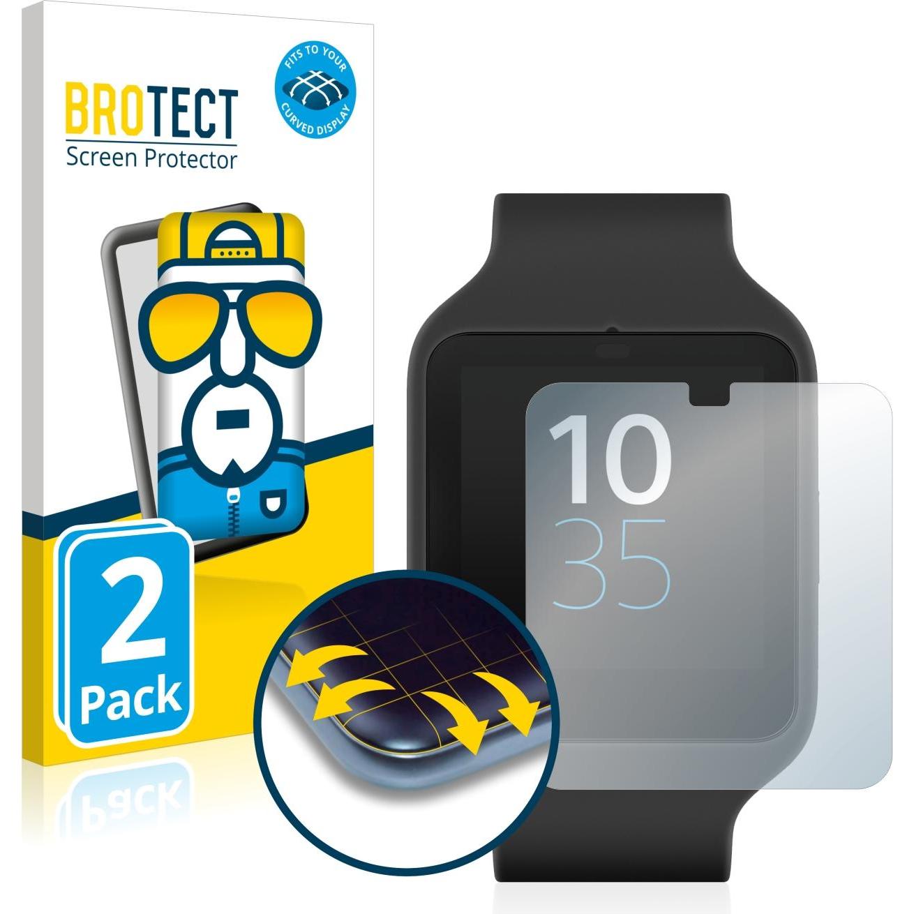 BROTECT Full-Cover Displayschutz, Smartwatch Schutzfolie, Transparent