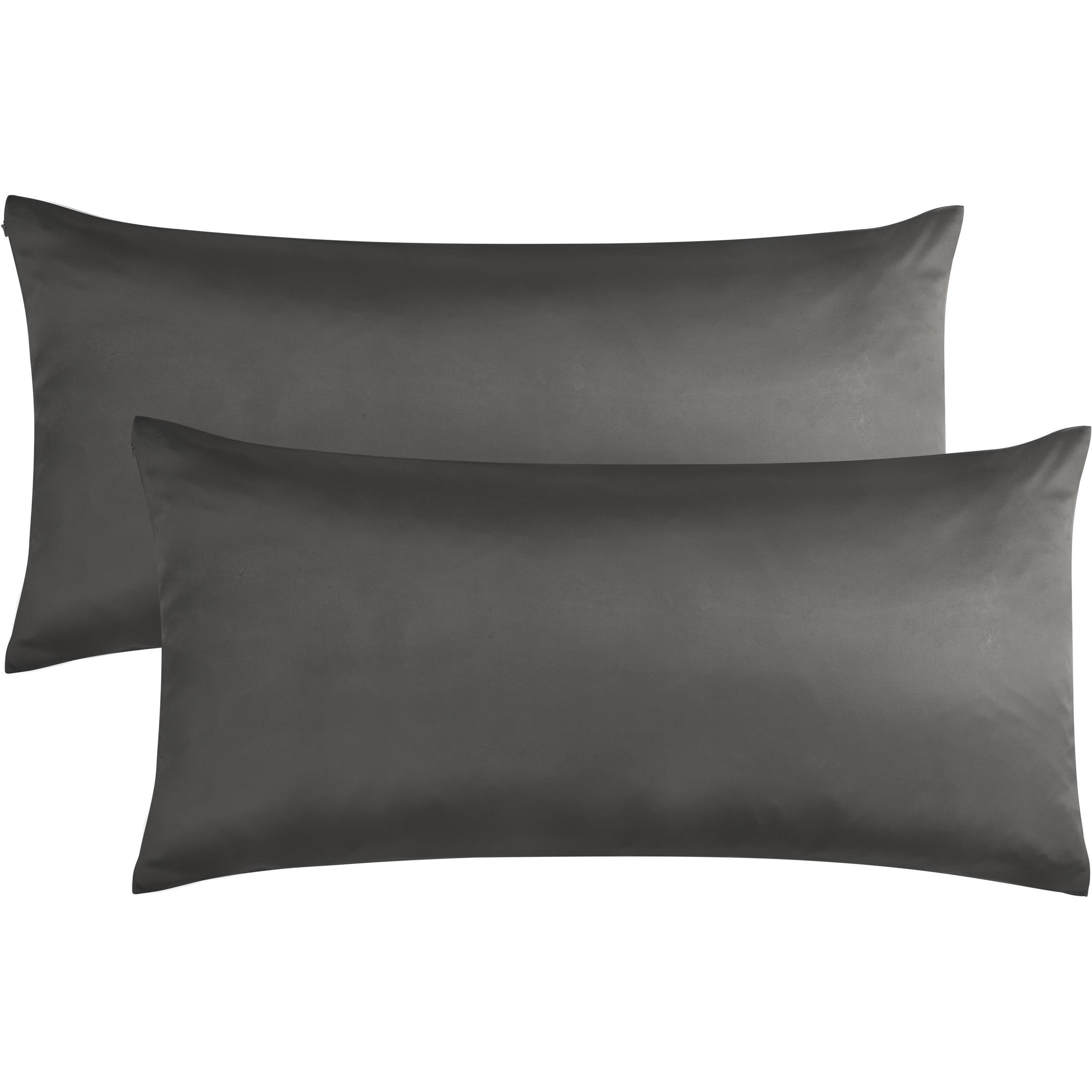 Aspero, Bettwäsche, 2x Satin Kissenbezüge 40x80 cm Alia - 9067 (Kopfkissenbezug, 40 x 80 cm)