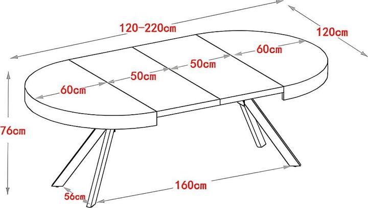 Image du produit Vente-unique Komoni (120 x 120 x 76 cm)